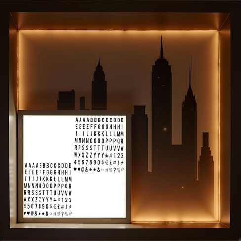 2 sets Black Cinematic Lightbox Replacement Letters & Numbers Signs Black for A4 Light Up Letter Box Sign Message Board, Presentation Boards 65.4x35mm (LED Light Box is NOT Included) in Kuwait