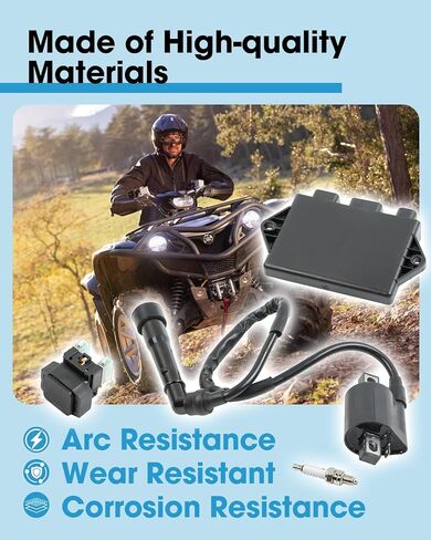 مجموعة وحدة صندوقية متوافقة مع Yamaha YFM 660 Raptor 660R Grizzly 660 2002-2008 استبدل 5LP-85540-20-00 5LP-85540-30-00، مع ملف إشعال بقابس الملف اللولبي للمبتدئين in Kuwait