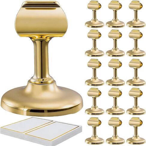 16 Pcs Gold Table Number Holders with 16 Gold Foil Border Tent Cards, Name Card Holders for Wedding, Restaurant, Photo, Birthday in Kuwait