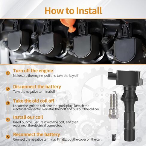 مجموعة من 4 ملفات إشعال وشمعات إشعال إيريديوم متوافقة مع مازدا 6 2006-2013، CX-7 2010-2012، لمازدا 3 2006 2007 2008 2009 2010 2011 2012 2013 L4 2.0L 2.3L 2.5L UF540 L3G218100B in Kuwait