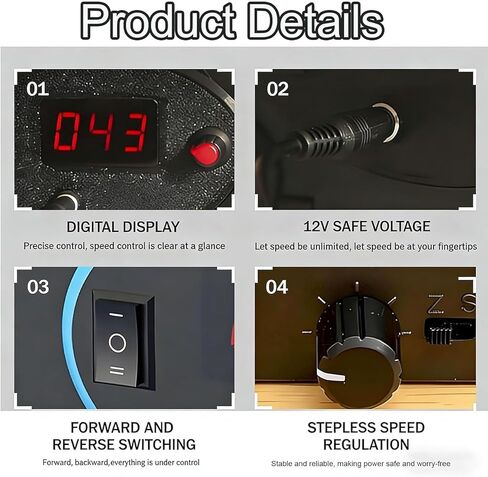 Electric Yarn Spinner Mini Spinning Wheel 800RPM Digital Display Foot Pedal Control 3 Bobbins 4oz/8oz Capacity for Wool Spinning Weaving Roving in Kuwait