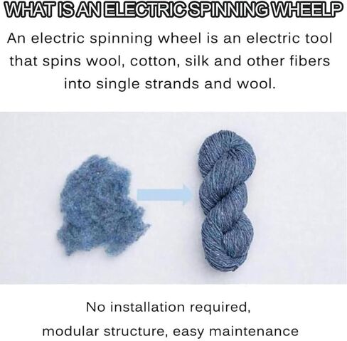 Electric Yarn Spinner Mini Spinning Wheel 800RPM Digital Display Foot Pedal Control 3 Bobbins 4oz/8oz Capacity for Wool Spinning Weaving Roving in Kuwait