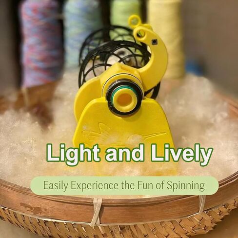Electric Mini Wool Spinning Wheel, Portable Yarn Spinner, 800RPM Speed, Foot Switch Control, 2.8oz Capacity, Type C Power for DIY Wool Fibre Crafting in Kuwait