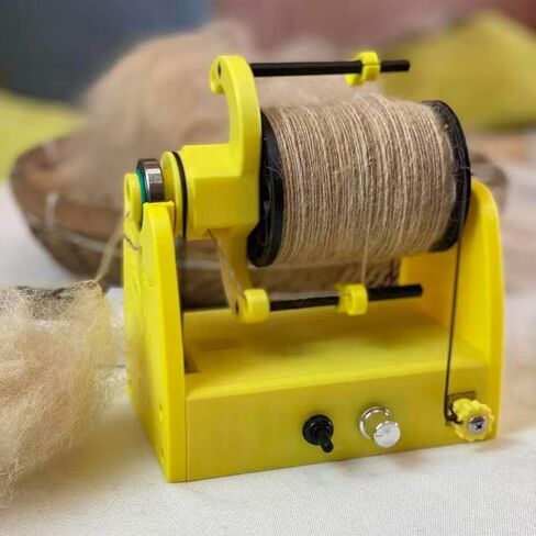 Electric Mini Wool Spinning Wheel, Portable Yarn Spinner, 800RPM Speed, Foot Switch Control, 2.8oz Capacity, Type C Power for DIY Wool Fibre Crafting in Kuwait
