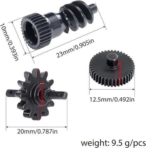 مجموعة تروس نقل الحركة من الفولاذ الكربوني Mod 0.3 لـ AXIAL 1/30 SCX30 Ford Bronco Jeep Wrangler JLU K10 RC الزواحف in Kuwait