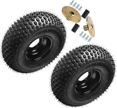 2 حزمة من إطارات وحواف ATV مقاس 19x7-8 مع محاور العجلات الخلفية - إطارات نايلون متينة 4PR للطرق الوعرة لعربات الذهاب وعربات الجولف وUTVs وATVs وQuads وجزازات العشب والمزيد in Kuwait