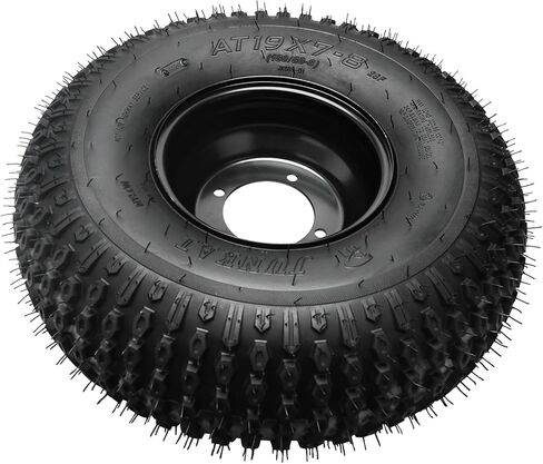 2 حزمة من إطارات وحواف ATV مقاس 19x7-8 مع محاور العجلات الخلفية - إطارات نايلون متينة 4PR للطرق الوعرة لعربات الذهاب وعربات الجولف وUTVs وATVs وQuads وجزازات العشب والمزيد in Kuwait