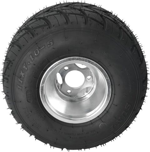 11x7.10-5 Tubeless Rain Tire with 5" Rim – 3 Stud Design for Go Karts, ATVs, UTVs, Drift Trikes, and Mini Bikes (2 Pack) in Kuwait