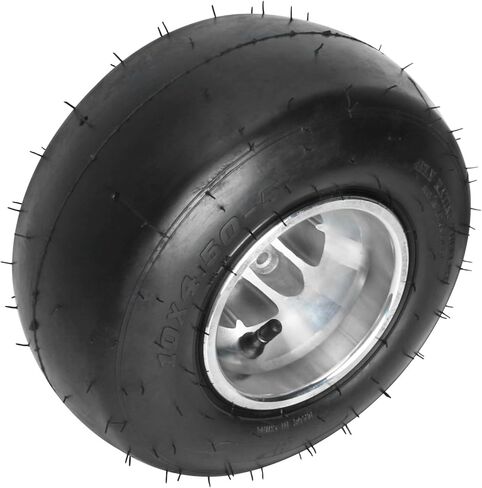 2x 10x4.50-5 إطارات أمامية Go Kart Slick وحواف من سبائك الألومنيوم مقاس 5 بوصات، وعجلات سباق بدون أنابيب، وإطارات ذات قبضة منخفضة لدراجات الانجراف، وATV، وUTV، وMini Kart in Kuwait