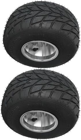 2 Pack 11x7.10-5 Go Kart Tires and Rims Rear Wheel Set, Aluminum 5 Inch Wheels with 3 Stud 50mm Bolt Pattern, 4PR Tubeless Rain Tread Tires for Go Kart Drift Trike Mini Bike ATV Quad in Kuwait