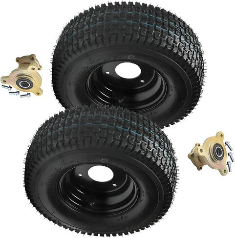 2 حزمة من إطارات ATV Go Kart مقاس 13x5.00-6 ومجموعة عجلات ثلاثية المسامير، إطارات نايلون بدون أنابيب مع محاور عجلات أمامية 17 مم للمركبات الرباعية وأجهزة UTV وعربات الجولف وجزازات العشب in Kuwait