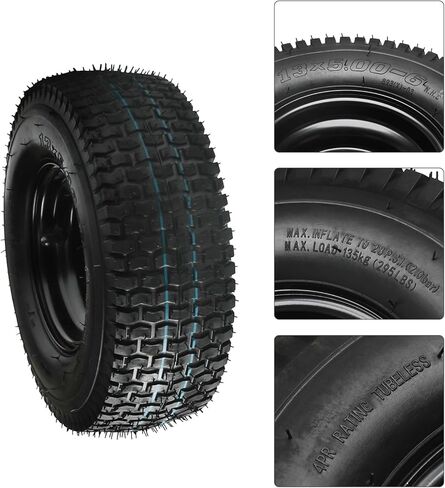 2 حزمة من إطارات ATV Go Kart مقاس 13x5.00-6 ومجموعة عجلات ثلاثية المسامير، إطارات نايلون بدون أنابيب مع محاور عجلات أمامية 17 مم للمركبات الرباعية وأجهزة UTV وعربات الجولف وجزازات العشب in Kuwait