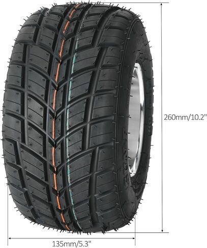 مجموعة العجلات الأمامية Go Kart مقاس 10x4.50-5، إطار سباق بدون أنبوب على الحافة مع 3 محاور مسمارية، إطار طريق مطر 4 طبقات لعربات الذهاب، مركبات ATV، الدراجات الصغيرة، دراجات الانجراف، عربات الجولف in Kuwait