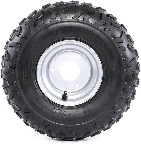 145/70-6 Tubeless Tire & 3 Stud Front Wheel Hubs with Steering Knuckle Spindles Kit – Universal Fit for ATV, UTV, Go Kart, Golf Cart, Drift Trike & More in Kuwait