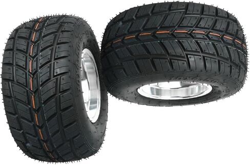 مجموعة إطارات العجلات الأمامية 10 × 4.50-5 مكونة من 2، مجموعة حافة 3 عروات 48 مم إطارات سباق 5 بوصة لدراجة ATV الصغيرة والدراجة الانجراف UTV عربة الجولف وجزازة العجلات الأمامية ذات قبضة عالية in Kuwait