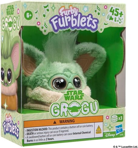 Furby Furblets Star Wars Grogu Collectible Electronic Plush Toy, Officially Licensed in Kuwait