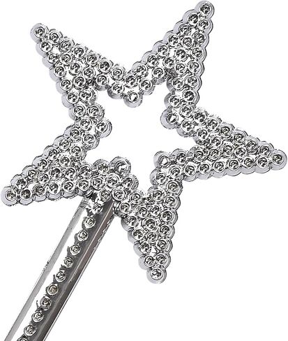 MYUBWTF 13in Star Fairy Wand، عصا سحرية بلاستيكية للأطفال، لعب الدعائم التنكرية لـ Elf Baton، عصا Angel Star السحرية، طلاء الأميرة الجنية، عصا العرابة الجنية الدولار in Kuwait