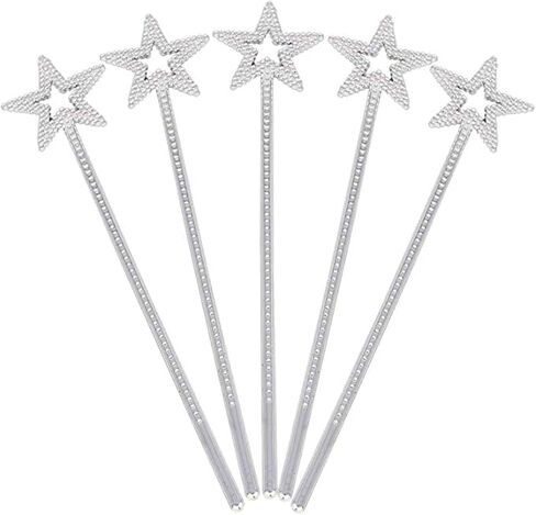 MYUBWTF 13in Star Fairy Wand، عصا سحرية بلاستيكية للأطفال، لعب الدعائم التنكرية لـ Elf Baton، عصا Angel Star السحرية، طلاء الأميرة الجنية، عصا العرابة الجنية الدولار in Kuwait