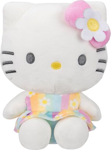 Jazwares Hello Kitty® and Friends - مقاس 8 بوصة Hello Kitty Pastel Florals قطيفة - منتج Sanrio® مرخص رسميًا من سن 6 سنوات فما فوق in Kuwait