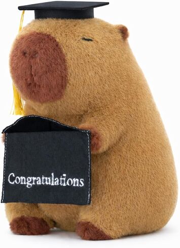 Graduation 2026 Capybara Plush Toy, 9 Inch Capybara Stuffed Animal with Graduation Cap and Diploma, Class of 2026 Congratulations Plush Gift for Kids, Teens, Seniors and Graduates in Saudi Arabia