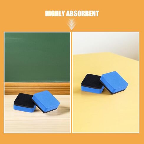 FUOYLOO 20pcs Dry Erase Eraser 1.97x1.97Inches - Whiteboard No Magnet Small Chalkboard Cleaning Wiper School Supplies for Teachers Students Classroom in Kuwait