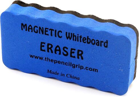 The Classics The Pencil Grip Magnetic Whiteboard Eraser, Ergonomic Dry Eraser, Blue - TPG-352, 4" x 2" x 0.8" in Kuwait