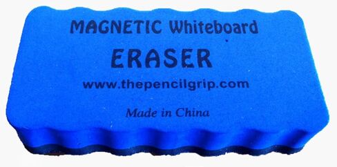 The Classics The Pencil Grip Magnetic Whiteboard Eraser, Ergonomic Dry Eraser, Blue - TPG-352, 4" x 2" x 0.8" in Kuwait