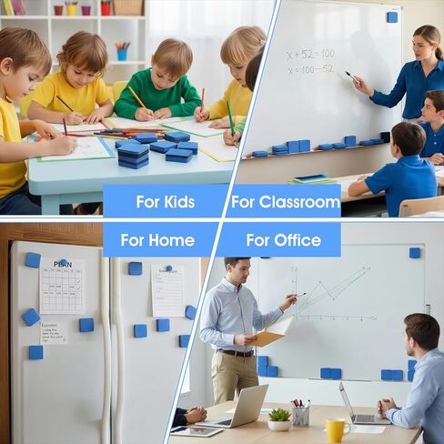 Kifmurase 96Pcs Dry Erase Eraser, Magnetic Whiteboard Dry Erasers, Cube Mini Whiteboard Eraser, Square Colorful White Board Erasers, Chalkboard Cleaner Wiper for Home and Office in Kuwait