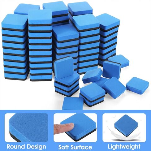 Kifmurase 96Pcs Dry Erase Eraser, Magnetic Whiteboard Dry Erasers, Cube Mini Whiteboard Eraser, Square Colorful White Board Erasers, Chalkboard Cleaner Wiper for Home and Office in Kuwait