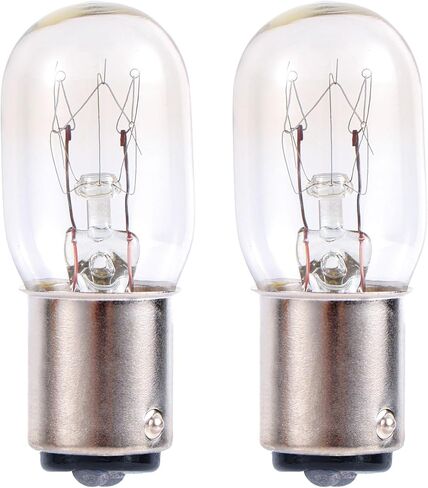 2pcs Sewing Machine Light Bulbs, Sewing Machine 120v 15w Light Bulb Clear and Bright Lighting Equipment with Push-in Base for Singer Janome Home Workshops Craft Enthusiasts in Kuwait
