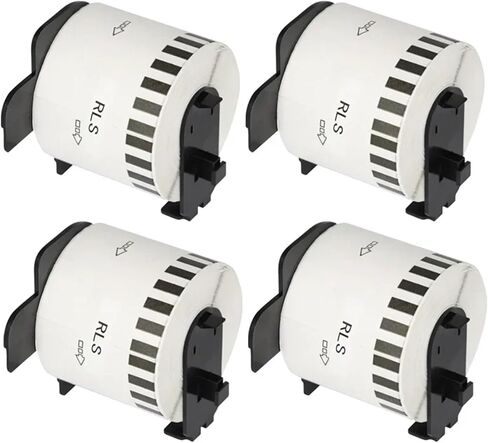 DK-22205 ورق التسمية 62 مم × 30.48 م ورق الطباعة المستمر QL-800 QL-580N QL-700 QL-1050N QL-1115NWB QL-1100 QL-500 560 (DK-22205 1 قطعة) in Kuwait