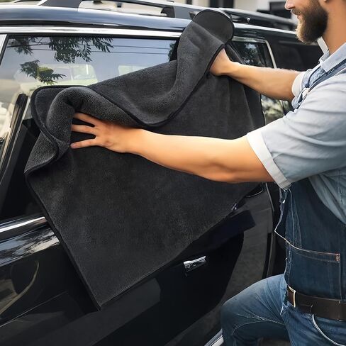 AOYEBO Microfiber Car Drying Towels - Super Absorbent Lint Free Braid Cloth, Scratch-Free Detailing Towels for SUV, RV, Sedan, Motorcycle, Boat, Window & Windshield Cleaning in Kuwait