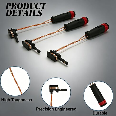 4PCS Brake Sensor Brake Pad Wear Sensor Front and Rear Replacement 2115401717 2205400617, Brakes Pad Alarm Line for Mercedes-Benz W211 W220 E350 E500 C300 C350 CL500 CL600 CLK320 Accessories in Kuwait
