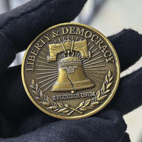 U.S. 250th Semiquincentennial Challenge Coin with Protective Case - High Relief Zinc Alloy Patriotic Collectible, White House & Liberty Bell Tribute Keepsake in Kuwait
