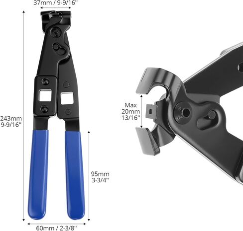 QWORK CV Axle Boot Clamp Pliers with 1/2 Inch Torque Wrench, Ear Type Clamp Crimping and Removal Tool, Heavy Duty Carbon Steel CV Joint Boot Banding Tool in Kuwait