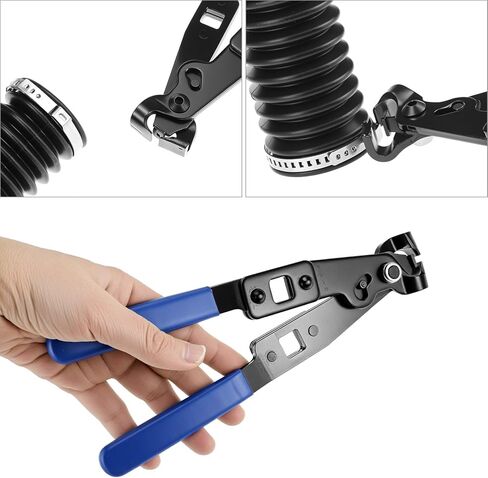 QWORK CV Axle Boot Clamp Pliers with 1/2 Inch Torque Wrench, Ear Type Clamp Crimping and Removal Tool, Heavy Duty Carbon Steel CV Joint Boot Banding Tool in Kuwait