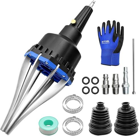 ZKTOOL 16PC Pneumatic CV Joint Boot Expander Installer & Remover Tool, 72-130 PSI, 1/4" NPT Air Inlet, Compatible with Audi, BMW, Citroen, Fiat, GM, Mercedes, Renault, Seat, Skoda, VW, Volvo, UTV, ATV in Kuwait