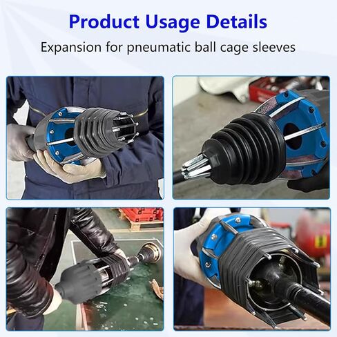 ZKTOOL 16PC Pneumatic CV Joint Boot Expander Installer & Remover Tool, 72-130 PSI, 1/4" NPT Air Inlet, Compatible with Audi, BMW, Citroen, Fiat, GM, Mercedes, Renault, Seat, Skoda, VW, Volvo, UTV, ATV in Kuwait