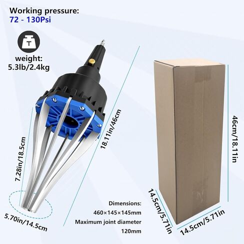 ZKTOOL 16PC Pneumatic CV Joint Boot Expander Installer & Remover Tool, 72-130 PSI, 1/4" NPT Air Inlet, Compatible with Audi, BMW, Citroen, Fiat, GM, Mercedes, Renault, Seat, Skoda, VW, Volvo, UTV, ATV in Kuwait