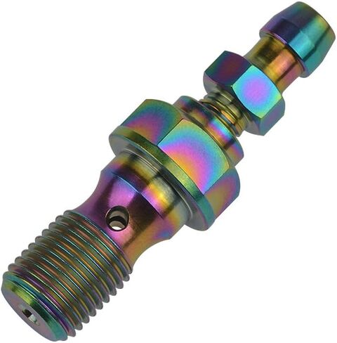 التيتانيوم مخلب الرقيق اسطوانة الفرامل الفرجار بانجو واحد M10 X 1.0 125 ملم الترباس مع صمام النازف (أسود، الملعب 1.25 ملم) in Kuwait