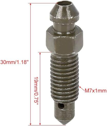 F FIERCE CYCLE 2Pcs M7x1mm Banjo Bolt Bleeder Screw with Cap for Motorcycle Brake Master Cylinder in Kuwait