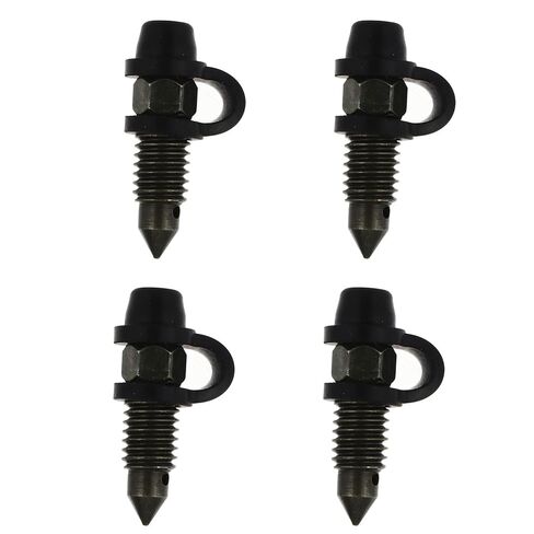 SHINEOFI Motorcycle Brake Caliper Bleed Screw Bolt Set with Cap, Exhaust and Drain Oil Screws, 4 Sets for Motorbikes Hydraulic Disc Brake Maintenance in Kuwait