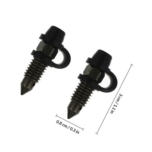 SHINEOFI Motorcycle Brake Caliper Bleed Screw Bolt Set with Cap, Exhaust and Drain Oil Screws, 4 Sets for Motorbikes Hydraulic Disc Brake Maintenance in Kuwait