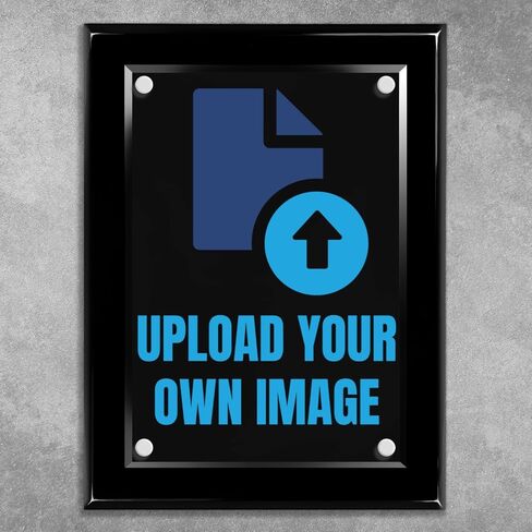 لوحة جائزة تحميل صورتك الشخصية - لمسة نهائية سوداء - جائزة شخصية - تحميل صورتك الخاصة (8 × 10 بوصة) in Kuwait