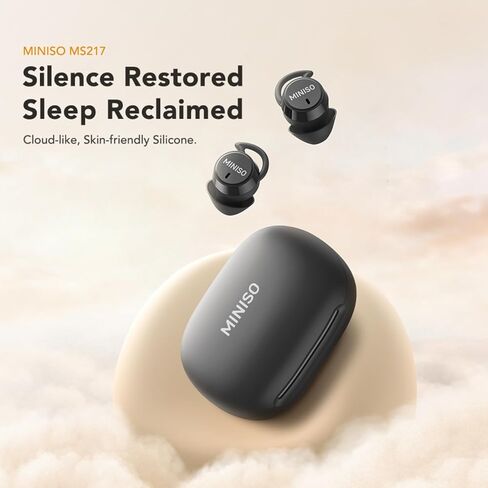MINISO MS217 Real-Time AI Translation Earbuds, 165 Language Translator Earbuds, Invisible Sleep Headphones Mini Noise Blocking Sleep Earphones, Small Design Mini Sleep, Sleep Earbuds for Side Sleepers in Kuwait