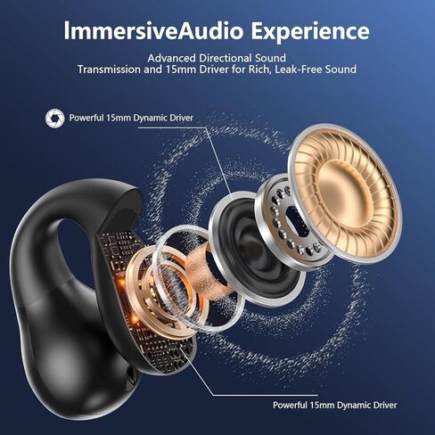 AI Translation Earbuds Real Time 144 Languages Clip On Earbuds Translator Headphones Audifonos Traductores Inglés Español Bluetooth 60H Playtime Headphones for Travel Business Meeting Learning Black 9 in Kuwait