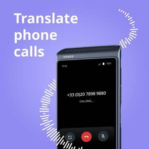 Vasco Translator Q1 | AI Voice Cloning Language Translator Device | 113 Languages | Free Lifetime Internet in Nearly 200 Countries | Slate Blue in Saudi Arabia