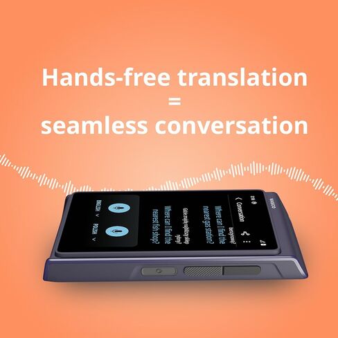 Vasco Translator Q1 | AI Voice Cloning Language Translator Device | 113 Languages | Free Lifetime Internet in Nearly 200 Countries | Slate Blue in Saudi Arabia