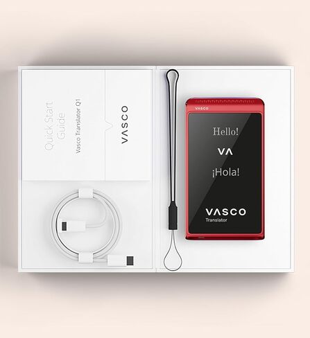 Vasco Translator Q1 | AI Voice Cloning Language Translator Device | 113 Languages | Free Lifetime Internet in Nearly 200 Countries | Slate Blue in Saudi Arabia