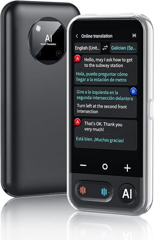 Language Translator Device No WiFi Needed, 2026 Upgraded AI Translator Support ChatGPT,150+ Languages Instant translator Support Offline/Recording/Photo/Voice Translation Real Time for Travel Business in Kuwait